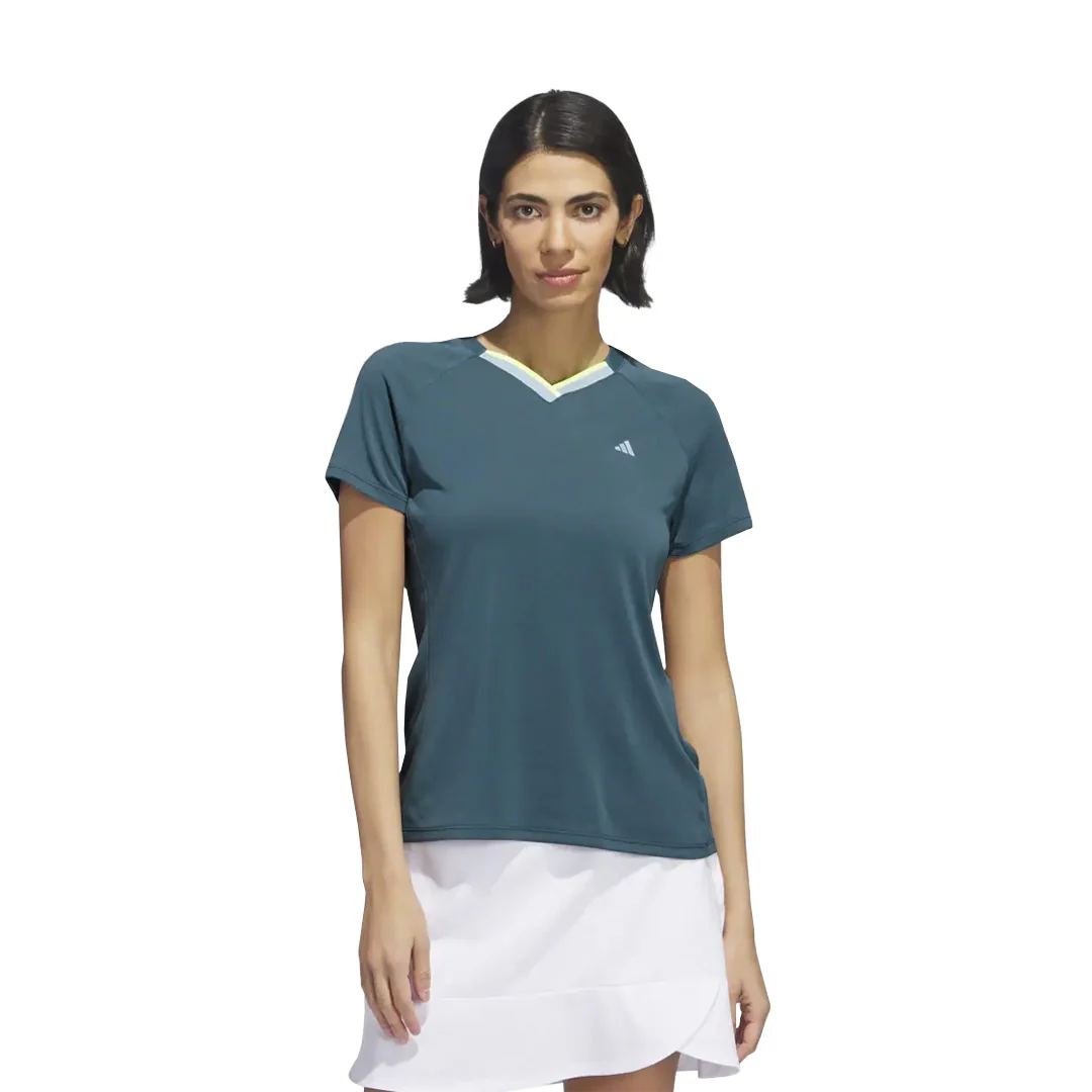 adidas - Women's Ultimate365 Tour HEAT.RDY V-Neck T-Shirt (IB2071) - Image 2