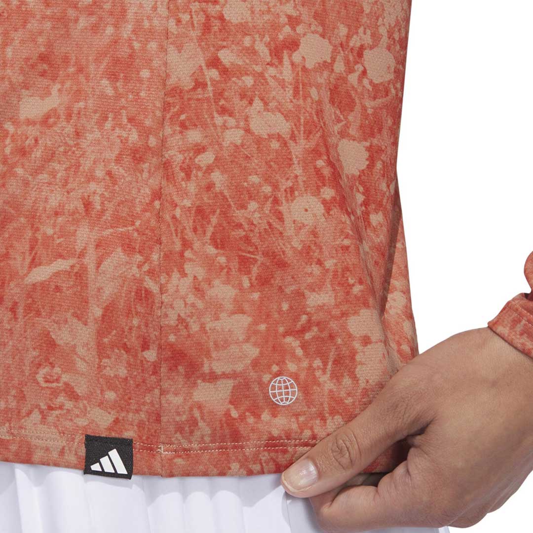 adidas - Women's Ultimate365 Tour Long Sleeve Printed Golf Polo (HS8979) - Image 5