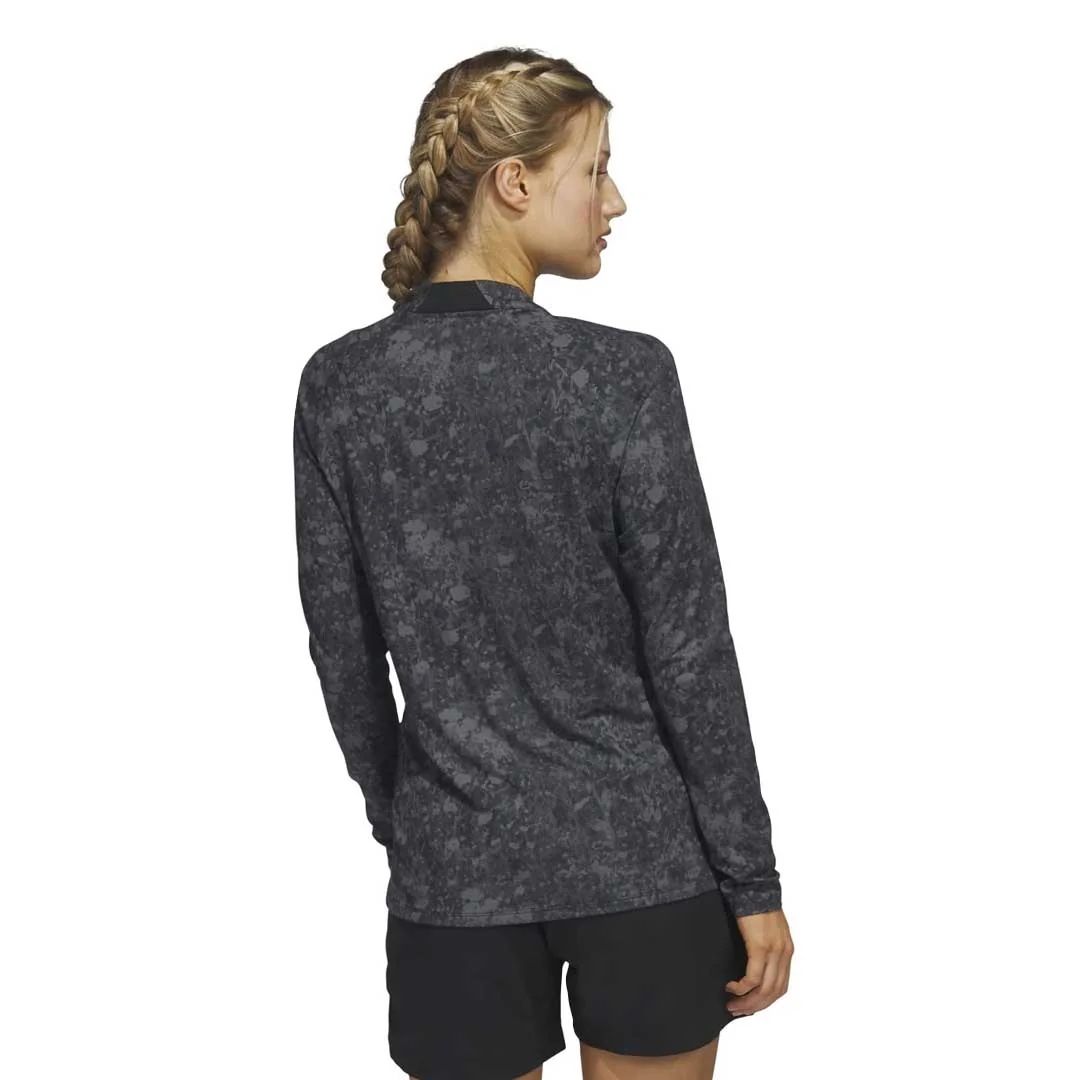 adidas - Women's Ultimate365 Tour Long Sleeve Printed Golf Polo (HT1228) - Image 3