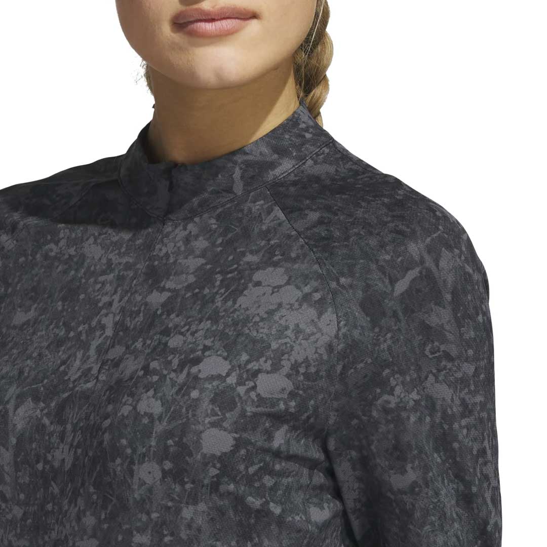 adidas - Women's Ultimate365 Tour Long Sleeve Printed Golf Polo (HT1228) - Image 4