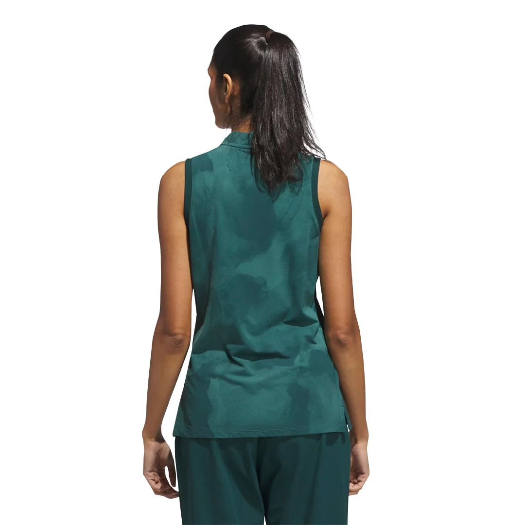 adidas - Women's Ultimate365 Tour Sleeveless 1/4 Zip Polo (JV9478) - Image 3