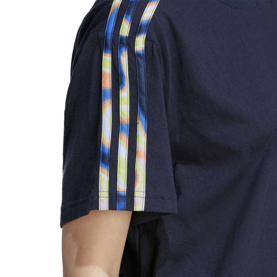 adidas - Women's Vibrant Print 3-Stripes Cotton Crop T-Shirt (IL5868) - Image 6