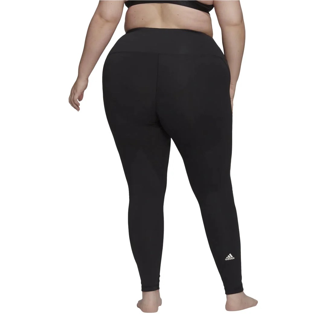 adidas - Women's Yoga Essentials High-Waisted Leggings (Plus Size) (HE6735) - Image 3