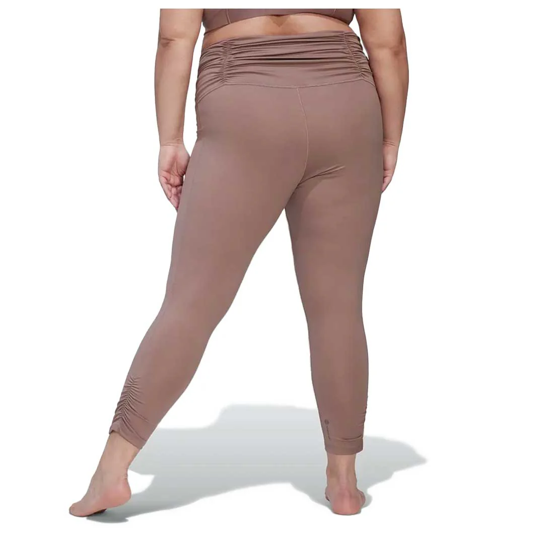 adidas - Women's Yoga Studio Gathered 7/8 Leggings (Plus Size) (HK6538) - Image 3