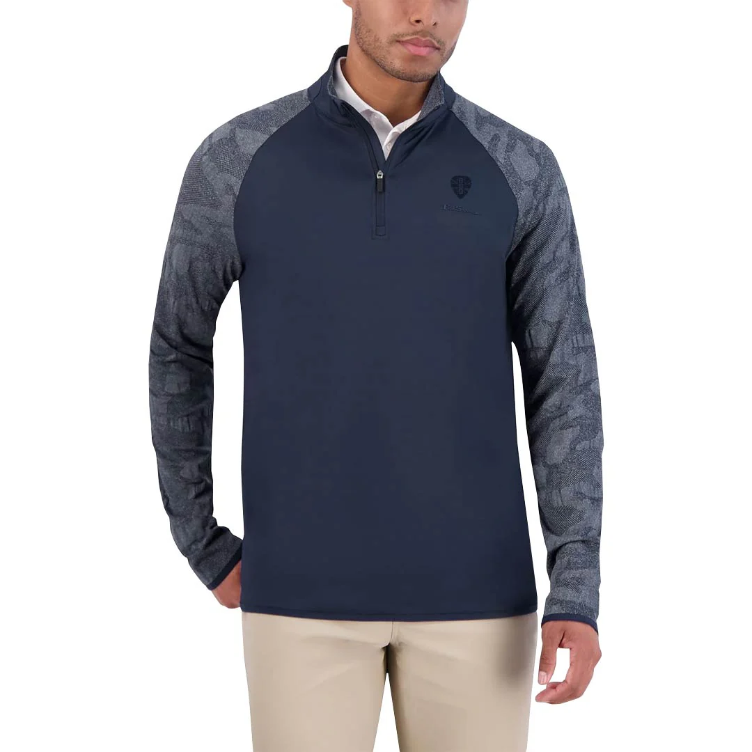 Ben Sherman - Men's Camo Jacquard 1/4 Zip Pullover (G72E4CSK NVY) - Image 2