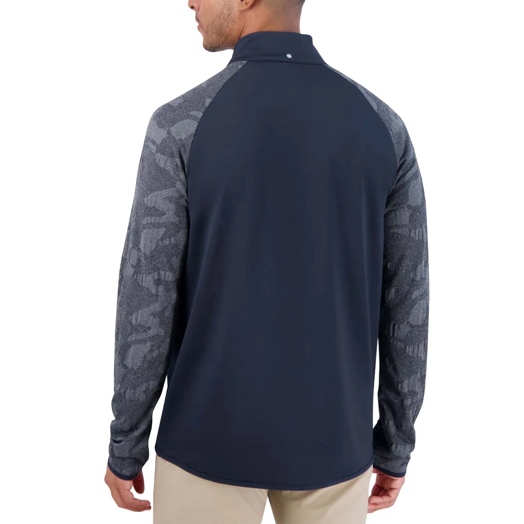 Ben Sherman - Men's Camo Jacquard 1/4 Zip Pullover (G72E4CSK NVY) - Image 3