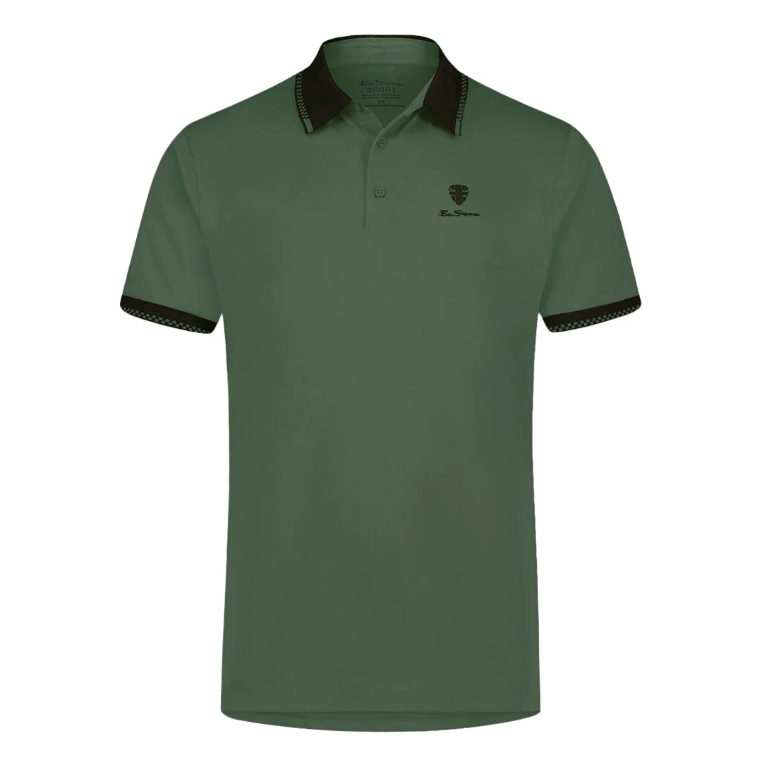 Ben Sherman - Men's Checker Rib Tech Pique Polo (624000542 OLI)