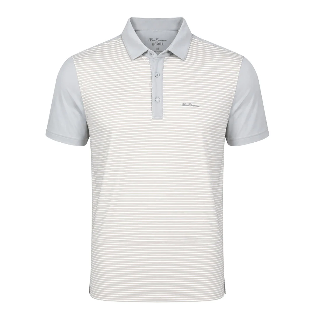 Ben Sherman - Men's Mini Stripes Color Block Polo (G7227ADG LGR)