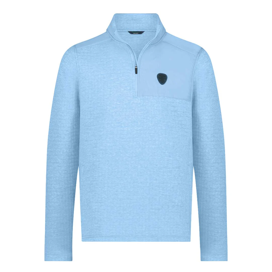 Ben Sherman - Men's Quilted Double Knit Mix Media Pullover Sweater (624002178 LBL)