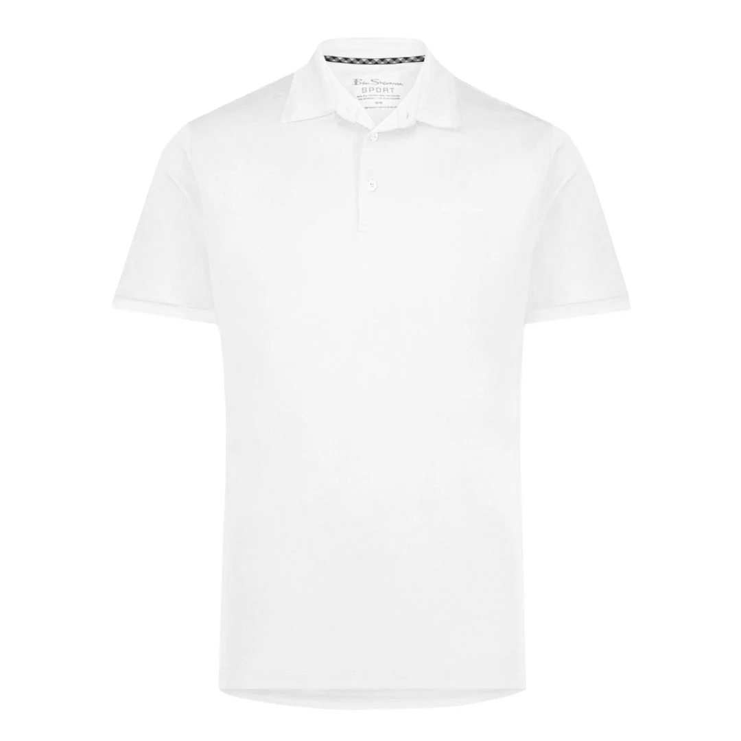 Ben Sherman - Men's Solid Air Pique Polo (G7222AAG WHT)