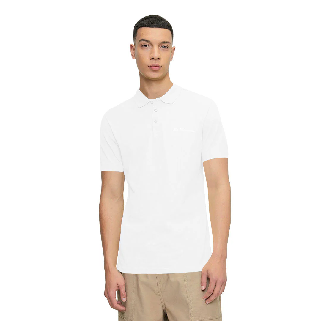 Ben Sherman - Men's Solid Air Pique Polo (G7222AAG WHT) - Image 2