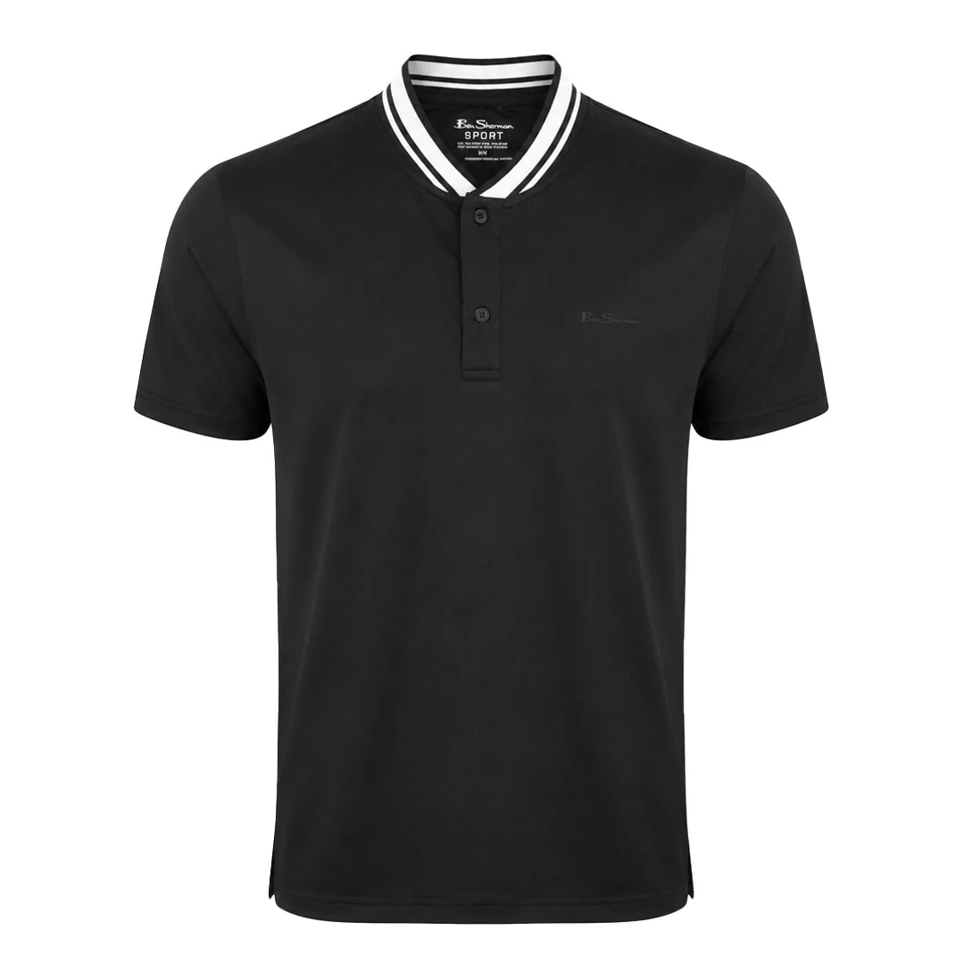 Ben Sherman - Men's Solid Air Pique Polo (G7222AHG BLK)