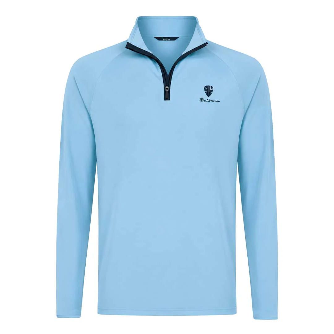 Ben Sherman - Men's Solid Pique 1/4 Zip Pullover (624002176 LBL)
