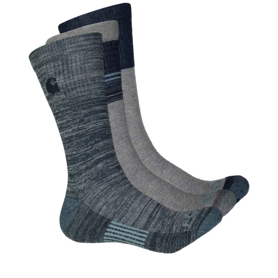 Carhartt - Men's 3 Pack Crew Socks (CHMA0107C3 BLU)