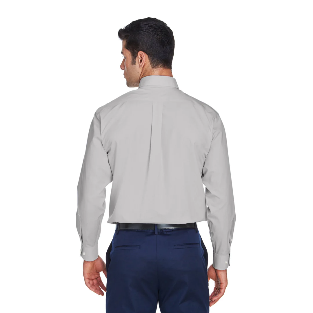 Devon & Jones - Men's Crown Collection Broadcloth Woven Dress Shirt (D620 19) - Image 3