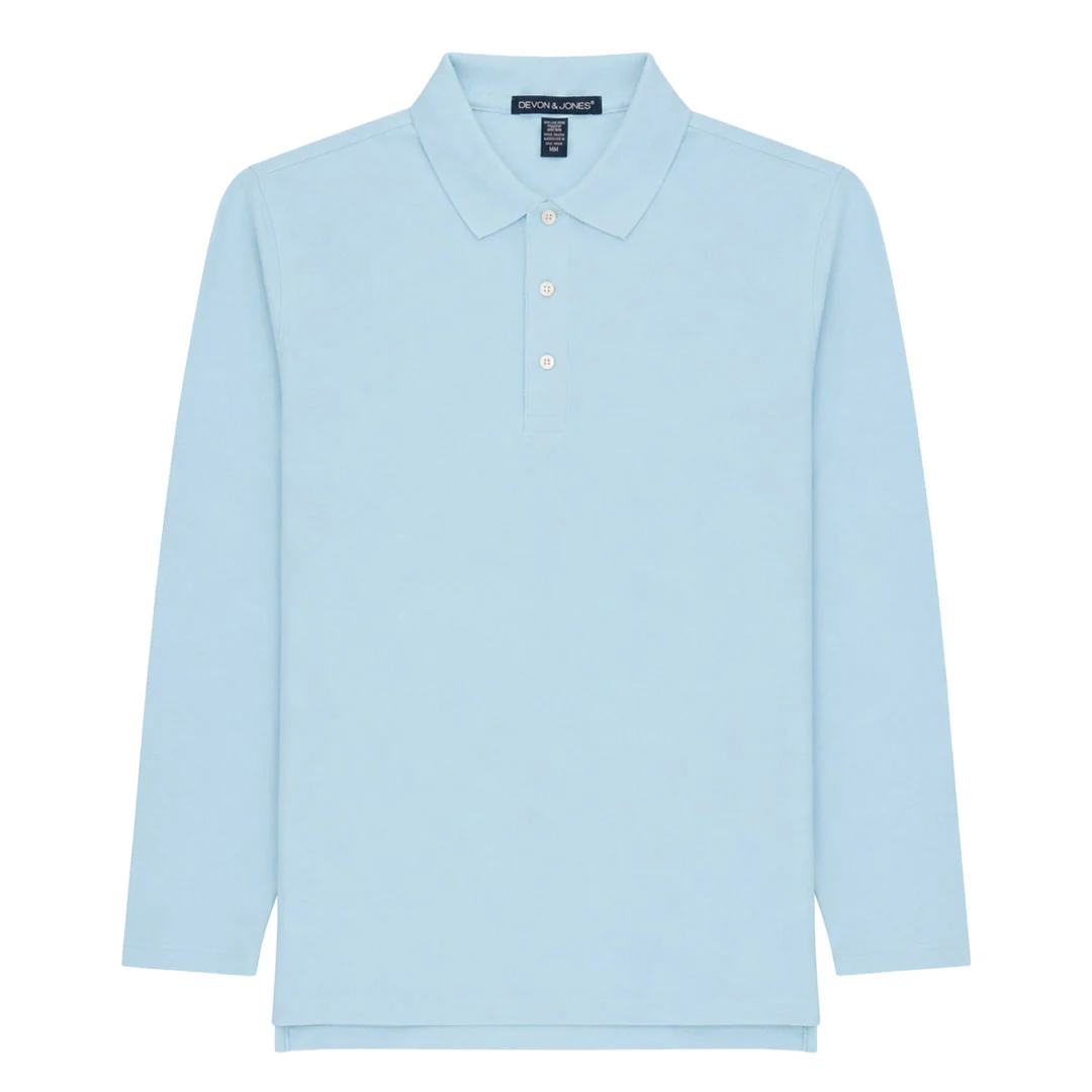 Devon & Jones - Men's DRYTEC20 Performance Long Sleeve Polo (DG170 74)