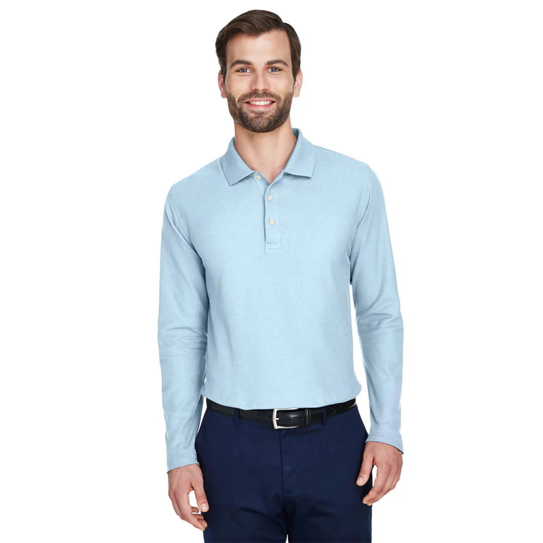 Devon & Jones - Men's DRYTEC20 Performance Long Sleeve Polo (DG170 74) - Image 2