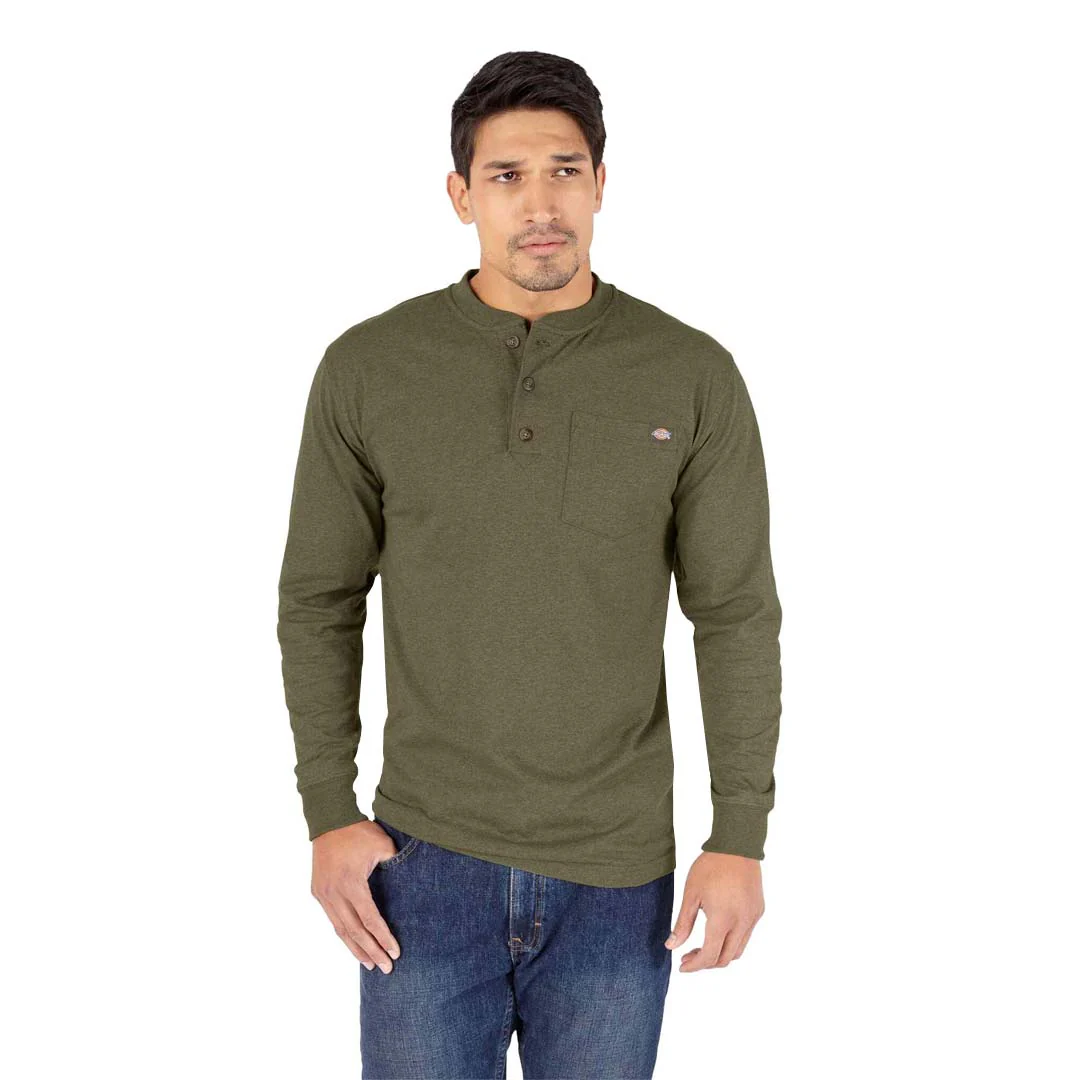 Dickies - Men's Heavyweight Long Sleeve Henley T-Shirt (WL451HMLD) - Image 2