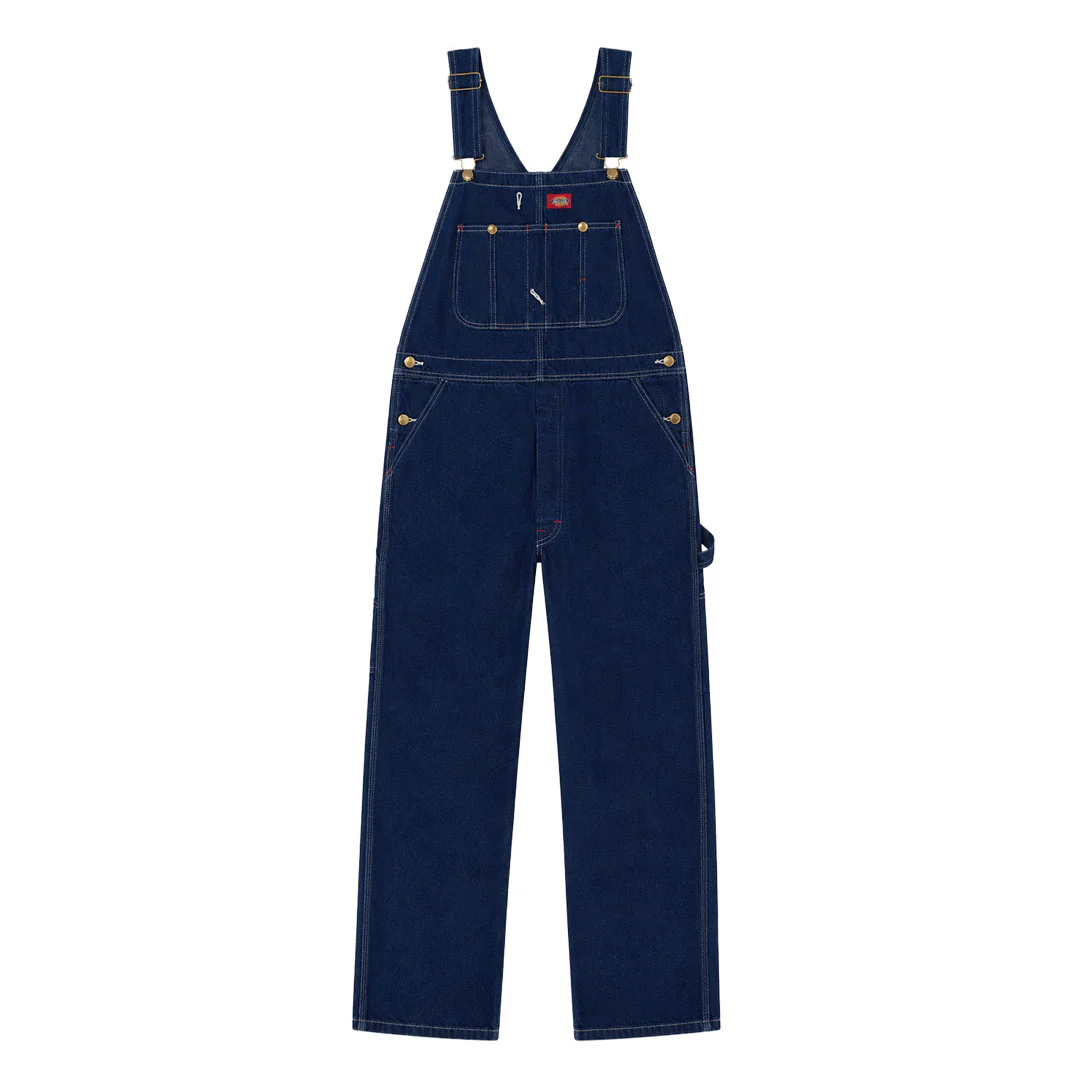 Dickies - Men's Indigo Zip Fly Bib Overalls (DB100RNB)