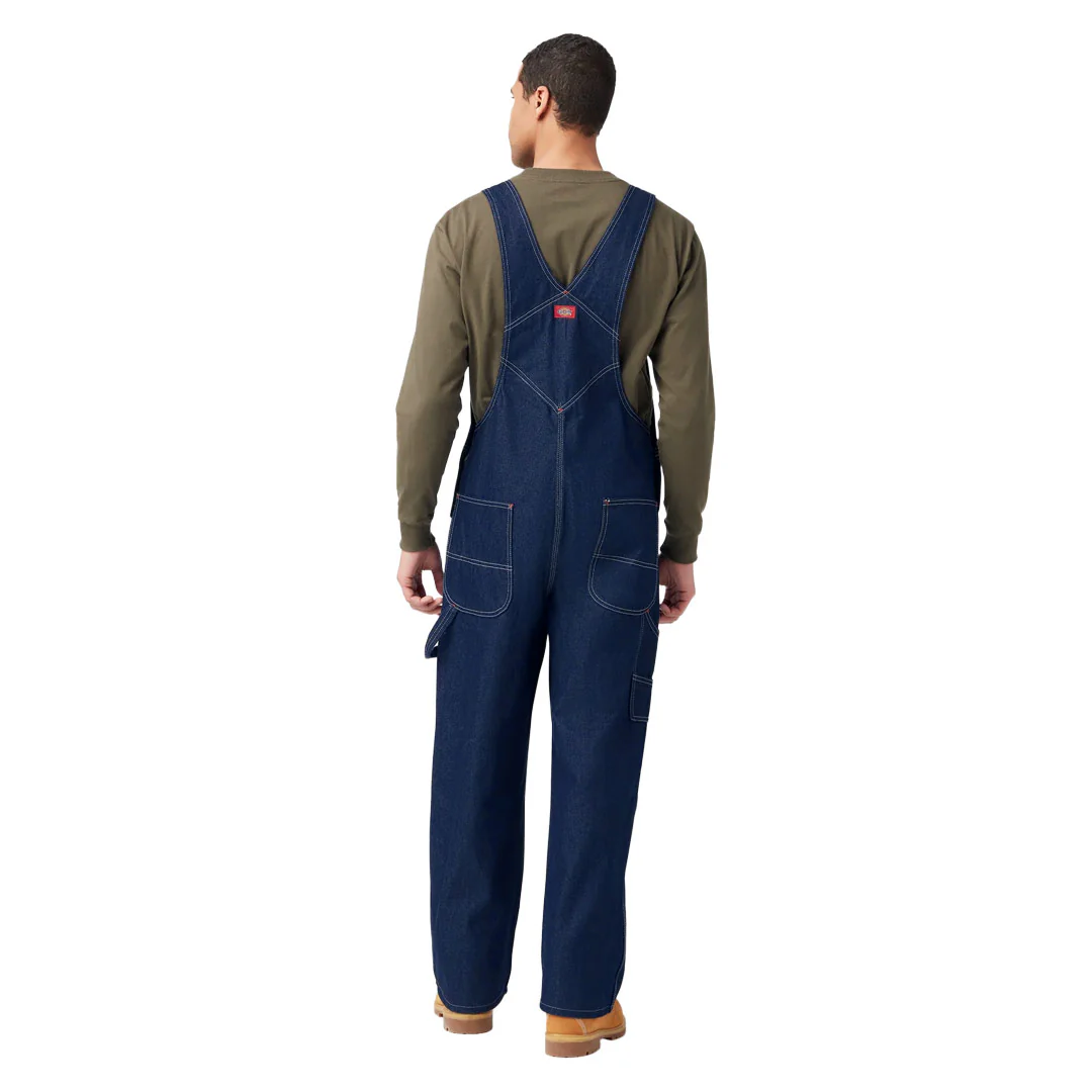 Dickies - Men's Indigo Zip Fly Bib Overalls (DB100RNB) - Image 3
