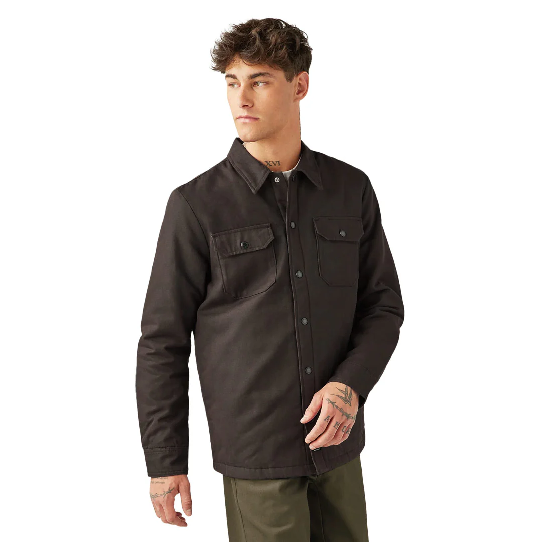 Dickies - Men's Quilt Lined Woven Duck Snap Jacket (A85SI0DB) - Image 4