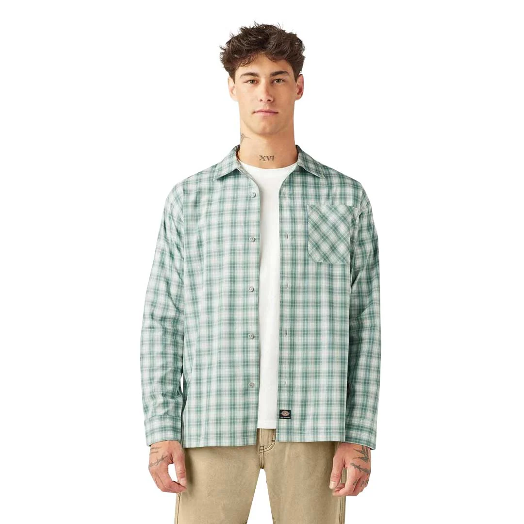 Dickies - Men's Woven Plaid Poplin Long Sleeve Shirt (A85SF0LN) - Image 2