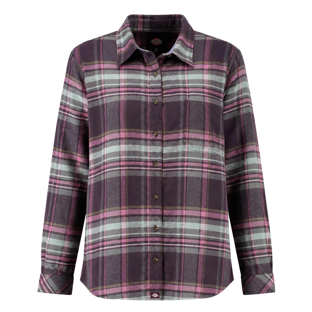 Dickies - Women's Long Sleeve Flannel Plaid Shirt (FL075J56)