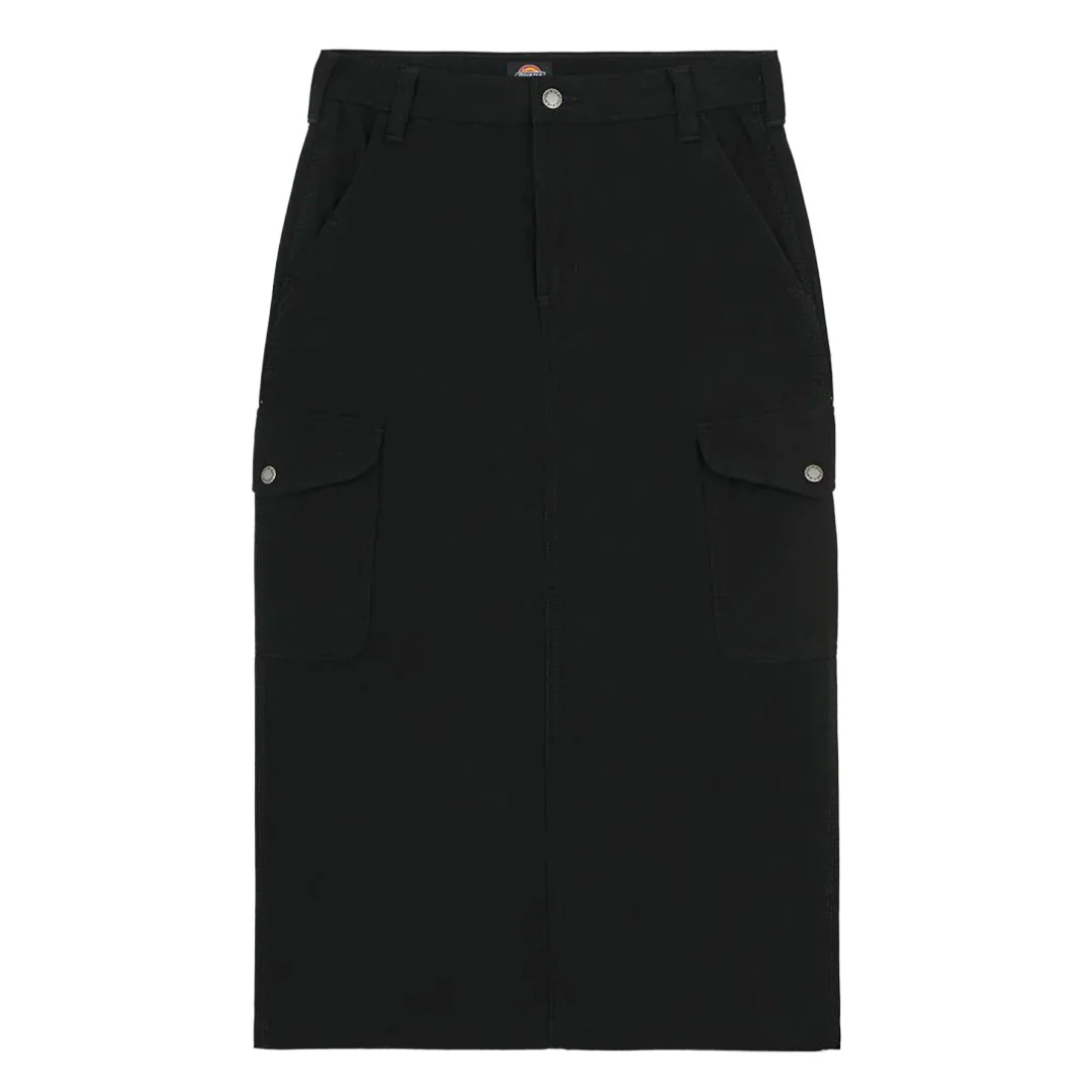 Dickies - Women's Washed Woven Duck Canvas Skirt (A4Z2RBLK)