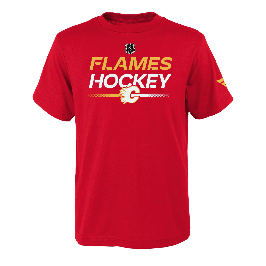 Fanatics - Kids' (Junior) Calgary Flames Apro Wordmark Short Sleeve T-Shirt (HF5B7HDG2H01 FLM)