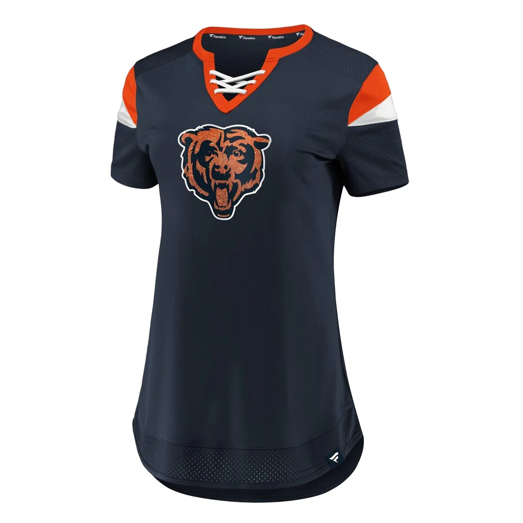 Fanatics - Women's Chicago Bears Draft Me Lace-Up T-Shirt (3Z25 A828 7Q D6J)