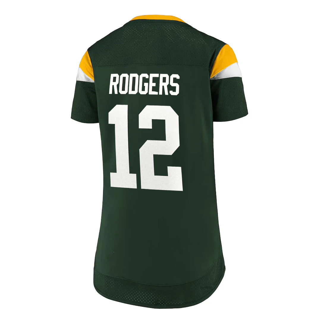 Fanatics - Women's Green Bay Packers Aaron Rodgers Draft Me Lace-Up T-Shirt (3Z25 A817 7TF 2DA) - Image 2