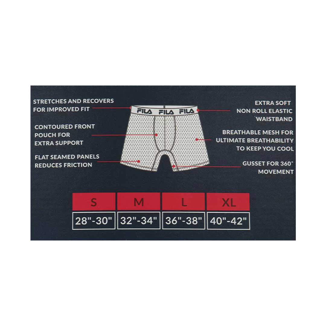 FILA - Men's 4 Pack Boxer Brief (FM412BXCS15 410) - Image 7