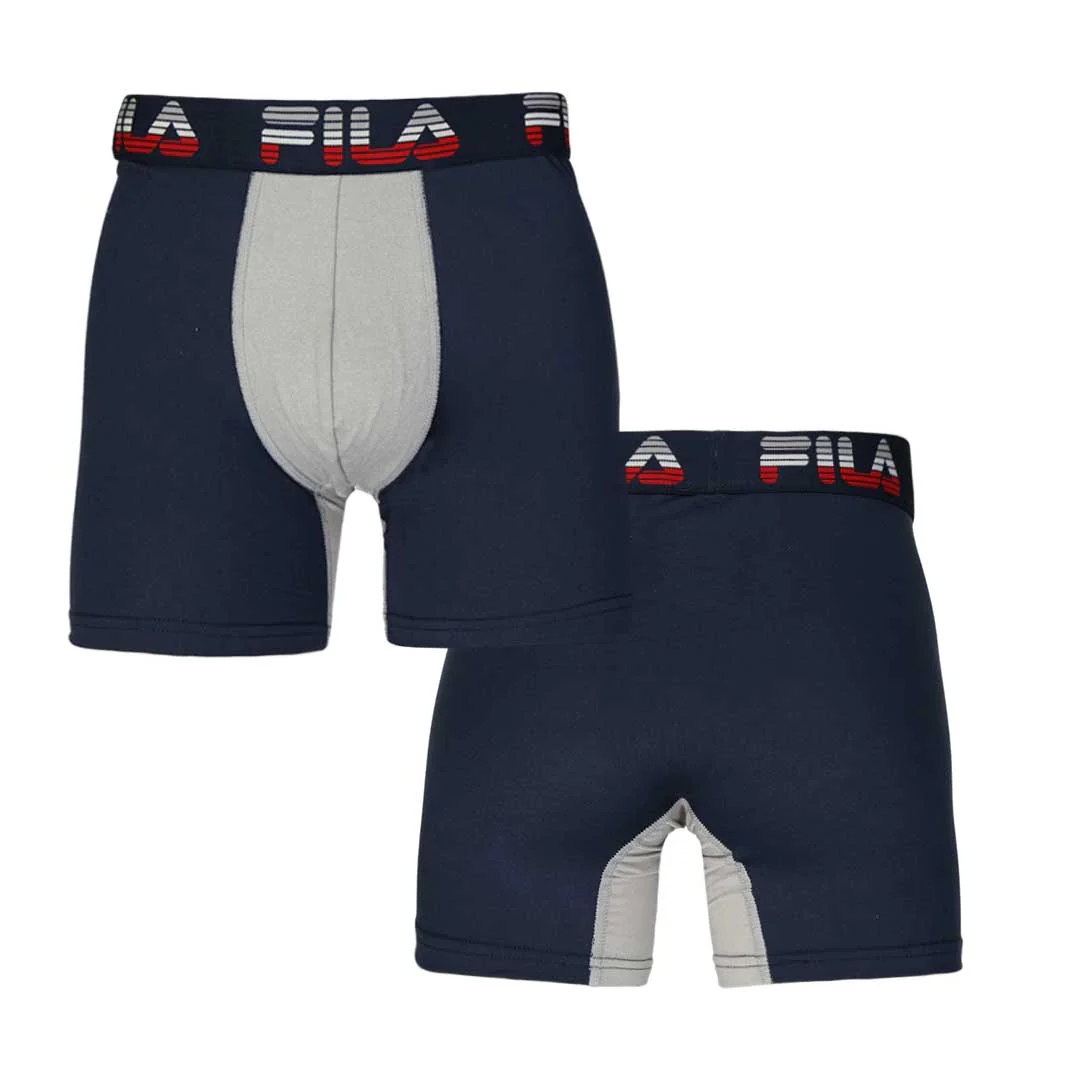 FILA - Men's 4 Pack Boxer Brief (FM412BXPB9 410) - Image 5