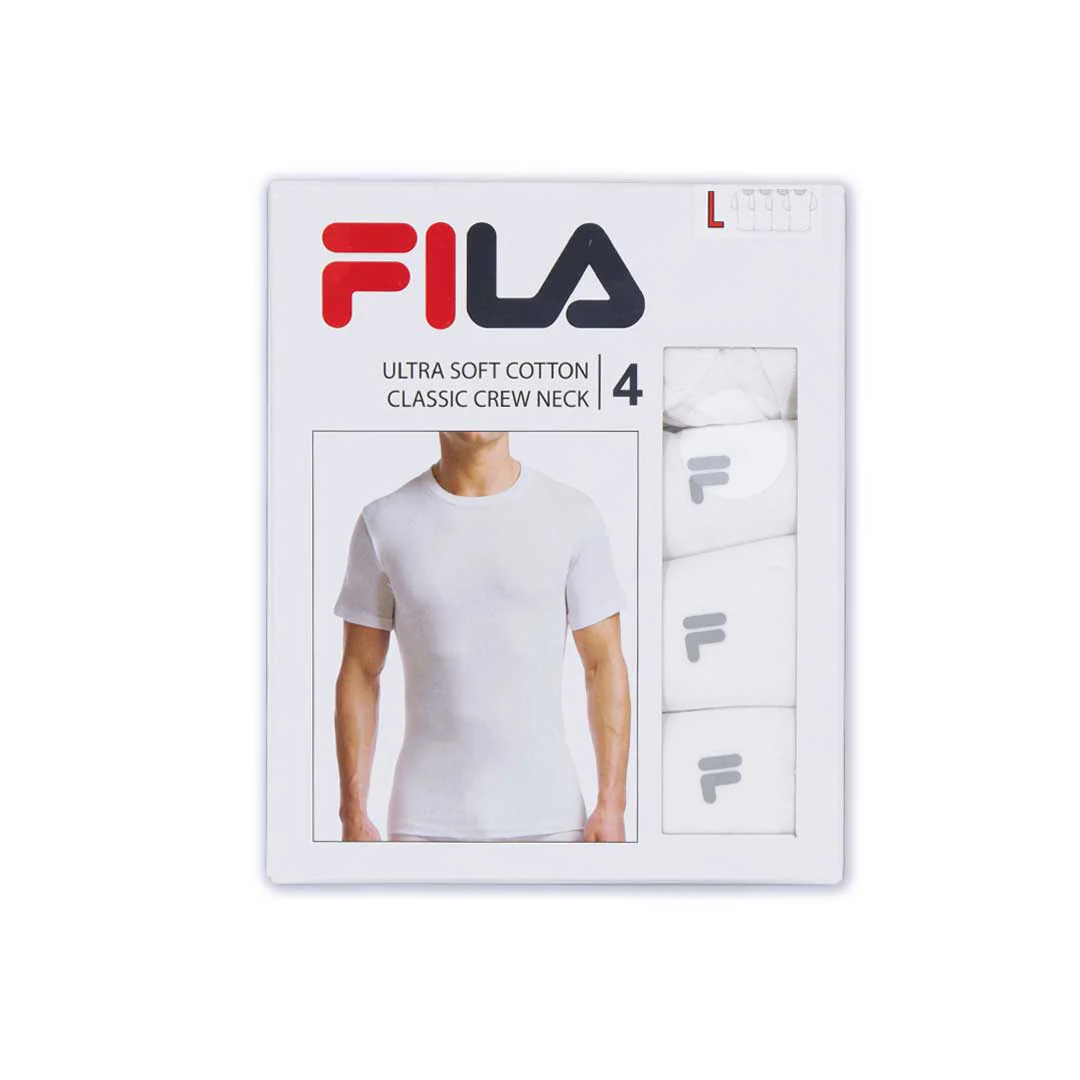 FILA - Men's 4 Pack Crew Neck T-Shirt (FM0114CT23 100) - Image 3