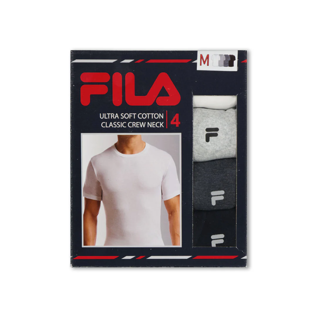 FILA - Men's 4 Pack Crew Neck T-Shirt (FM0314CT MULTIBLK) - Image 6