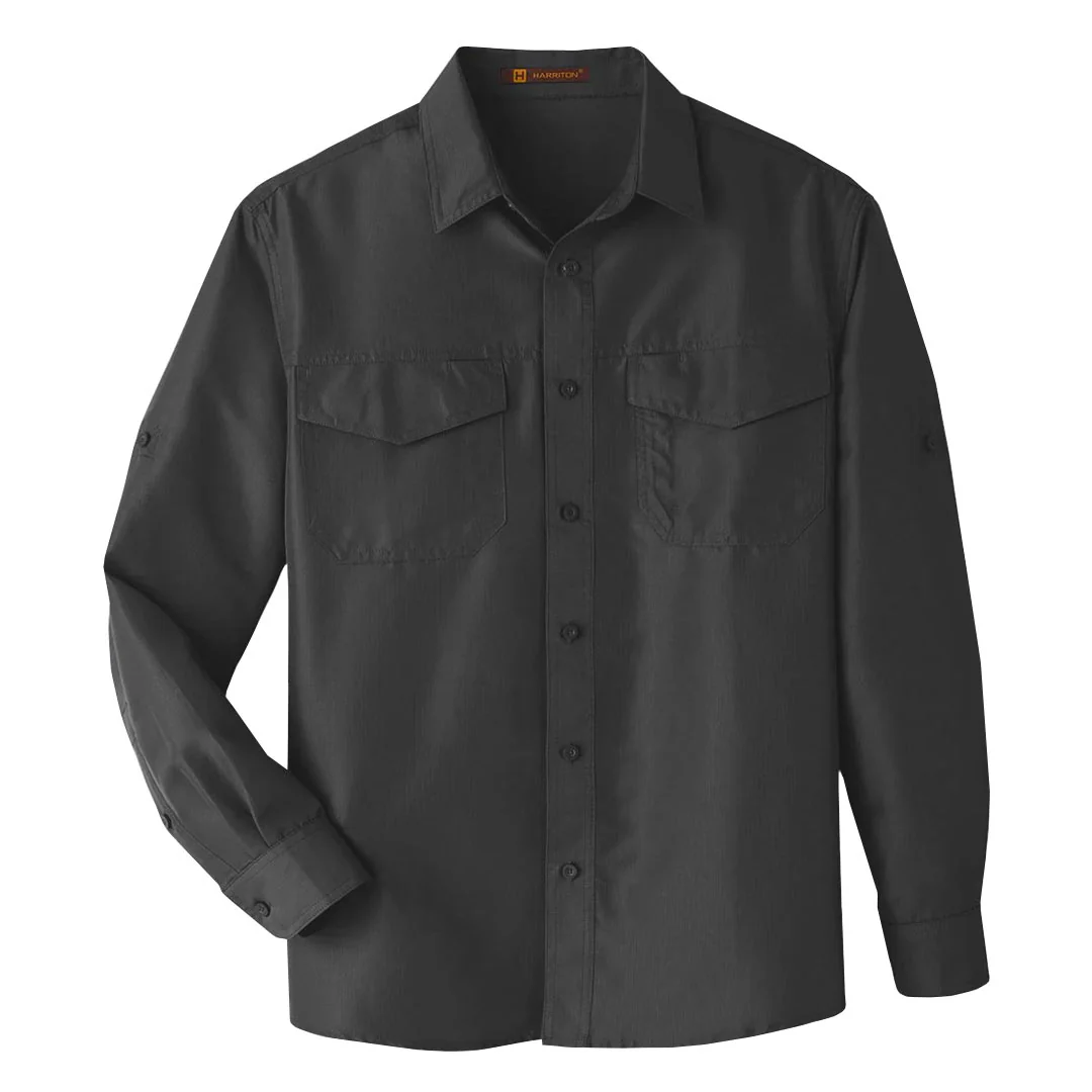 Harriton - Men's Key West Performance Long Sleeve Shirt (M580L MY)