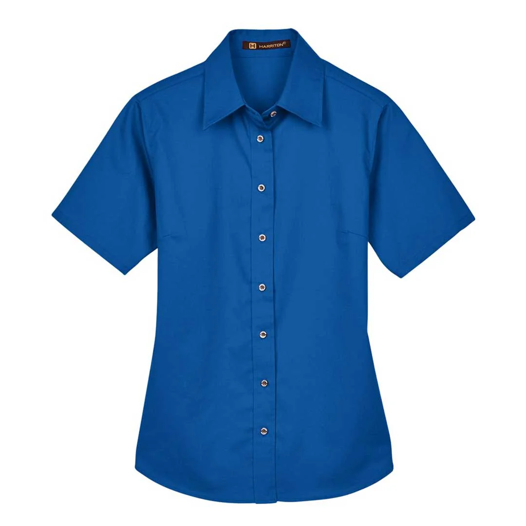 Harriton - Women's Easy Blend Short Sleeve Twill Dress Shirt (M500SW 53)