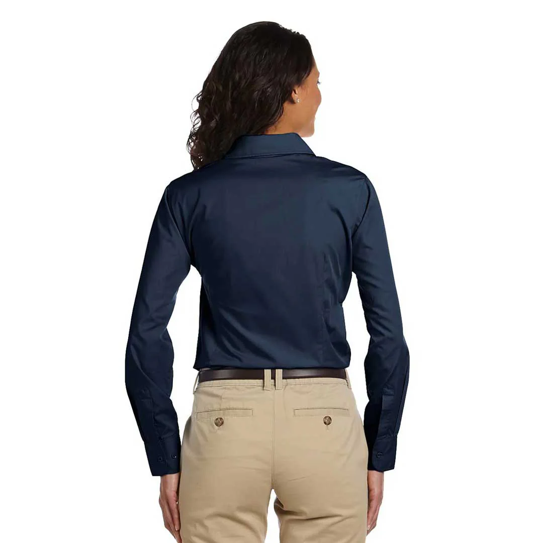Harriton - Women's Long Sleeve Essential Poplin Shirt (M510W 54) - Image 3