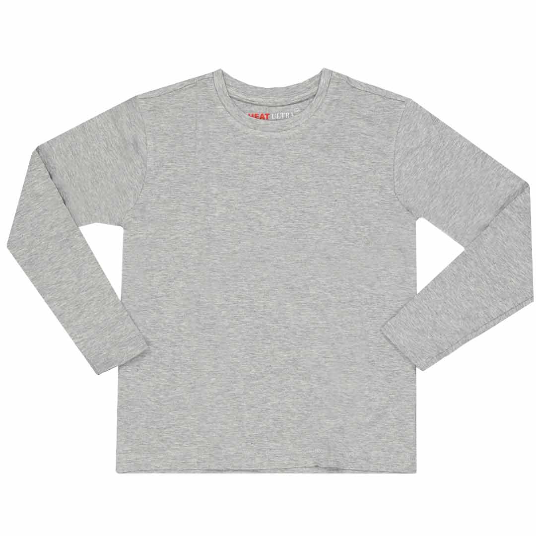Heat Ultra - Girls' (Junior) Long Sleeve Crew Neck Top (95505 GRY-G)