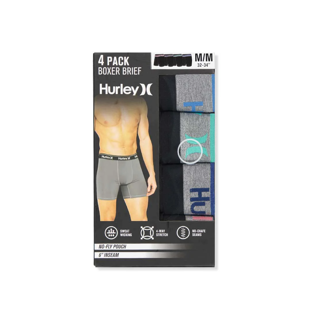 Hurley - Men's 4 Pack Solid Boxer Brief (HUCOREM153786 008) - Image 2
