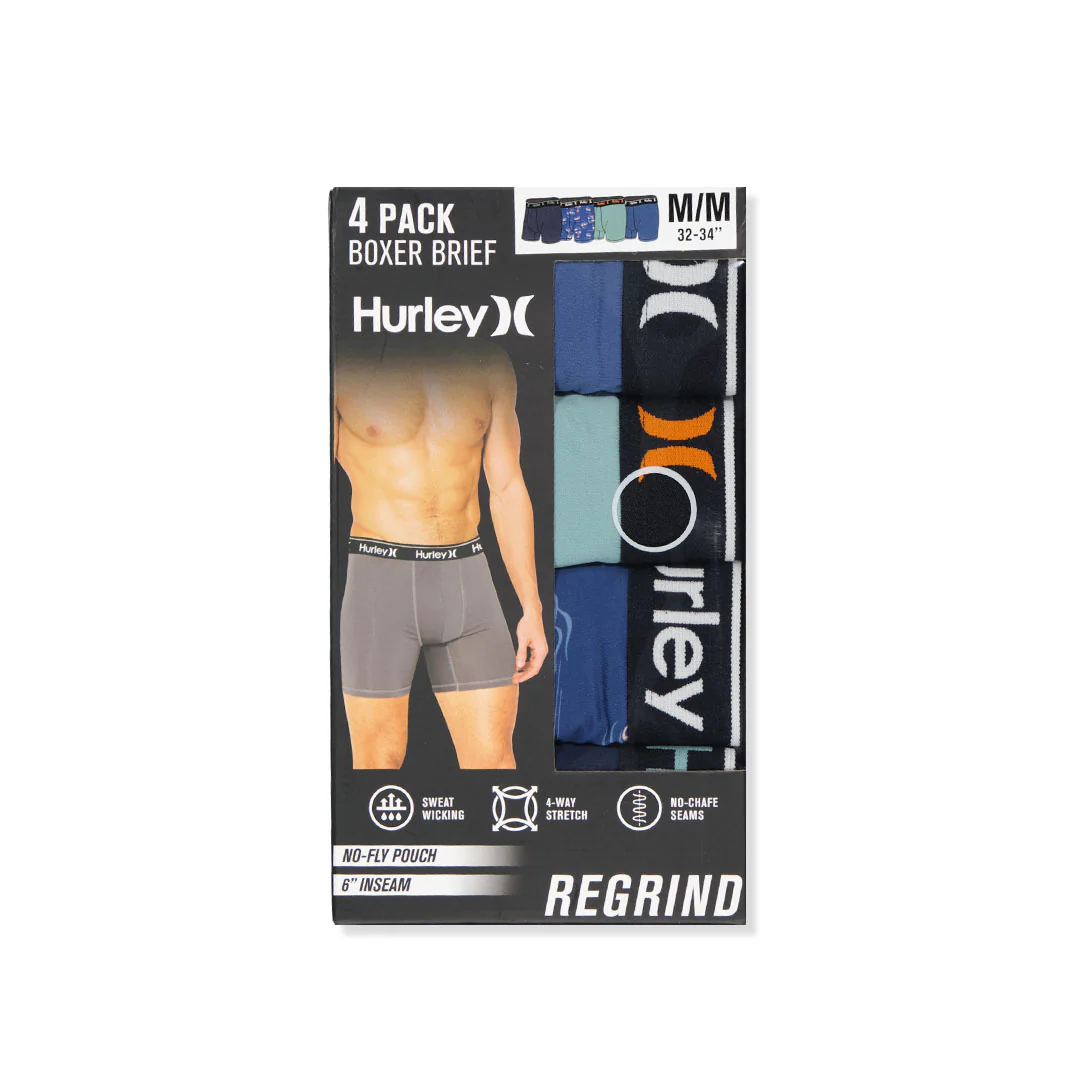 Hurley - Men's Regrind 4 Pack Boxer Brief (HUSP25M154803 417) - Image 2