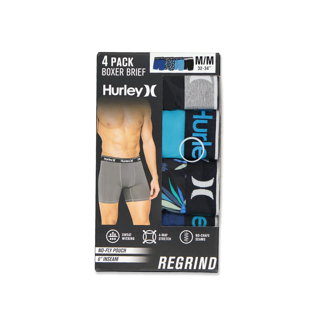 Hurley - Men's Regrind 4 Pack Boxer Brief (HUSP25M154803 421) - Image 2