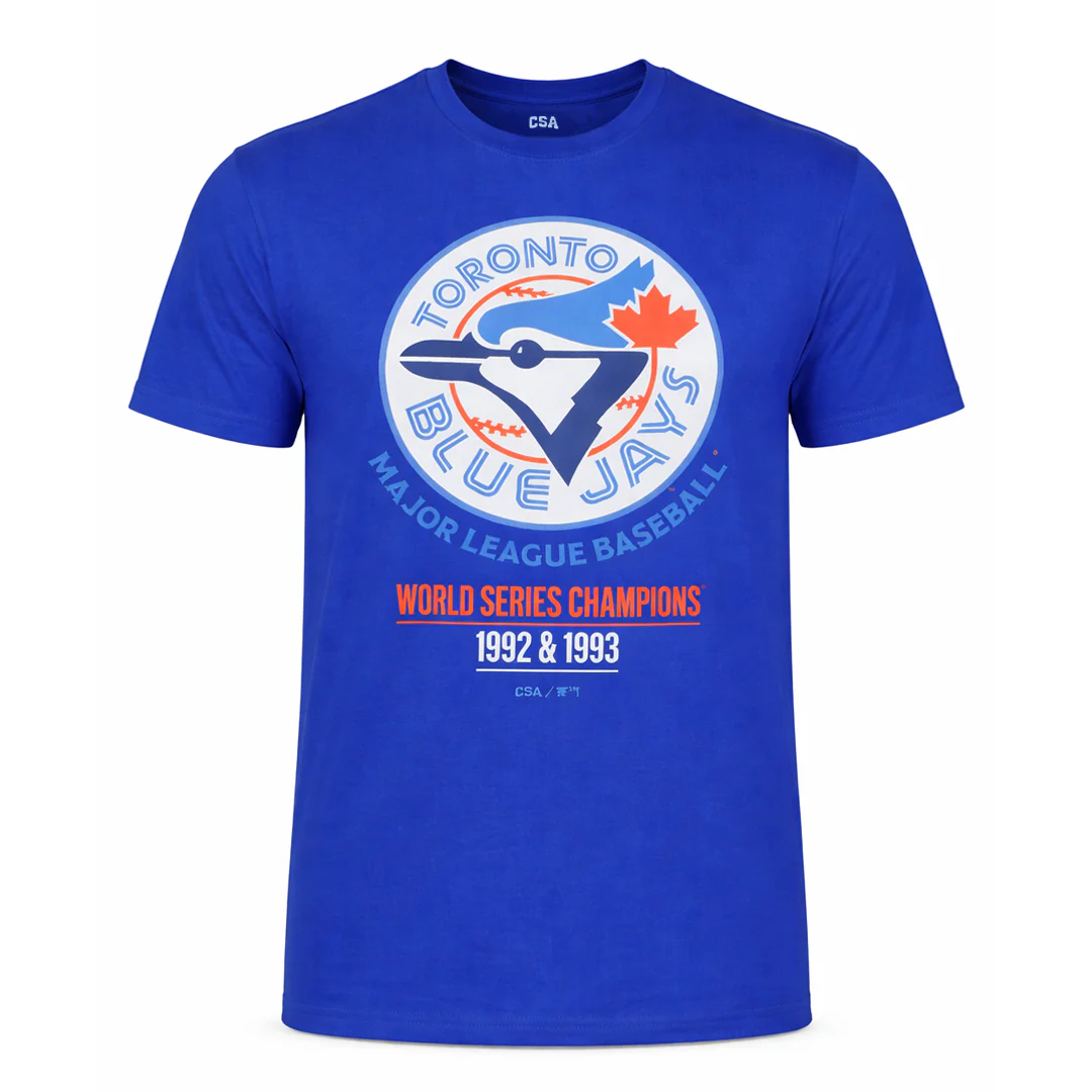 MLS - Men's Toronto Blue Jays 92 & 93 World Series Champions T-Shirt (XVML0LTMSC3A1PB 43RYL)