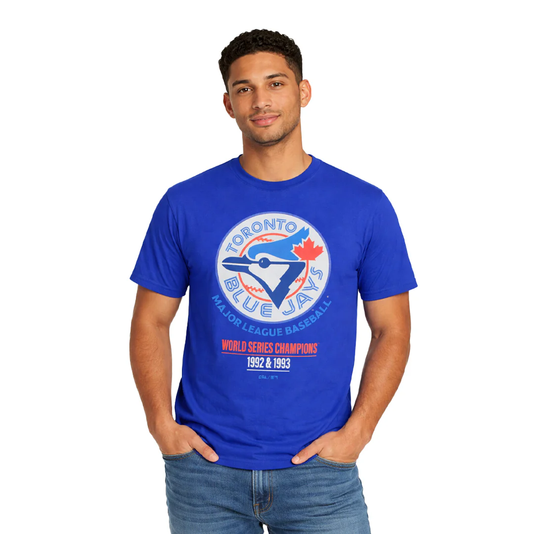 MLS - Men's Toronto Blue Jays 92 & 93 World Series Champions T-Shirt (XVML0LTMSC3A1PB 43RYL) - Image 2