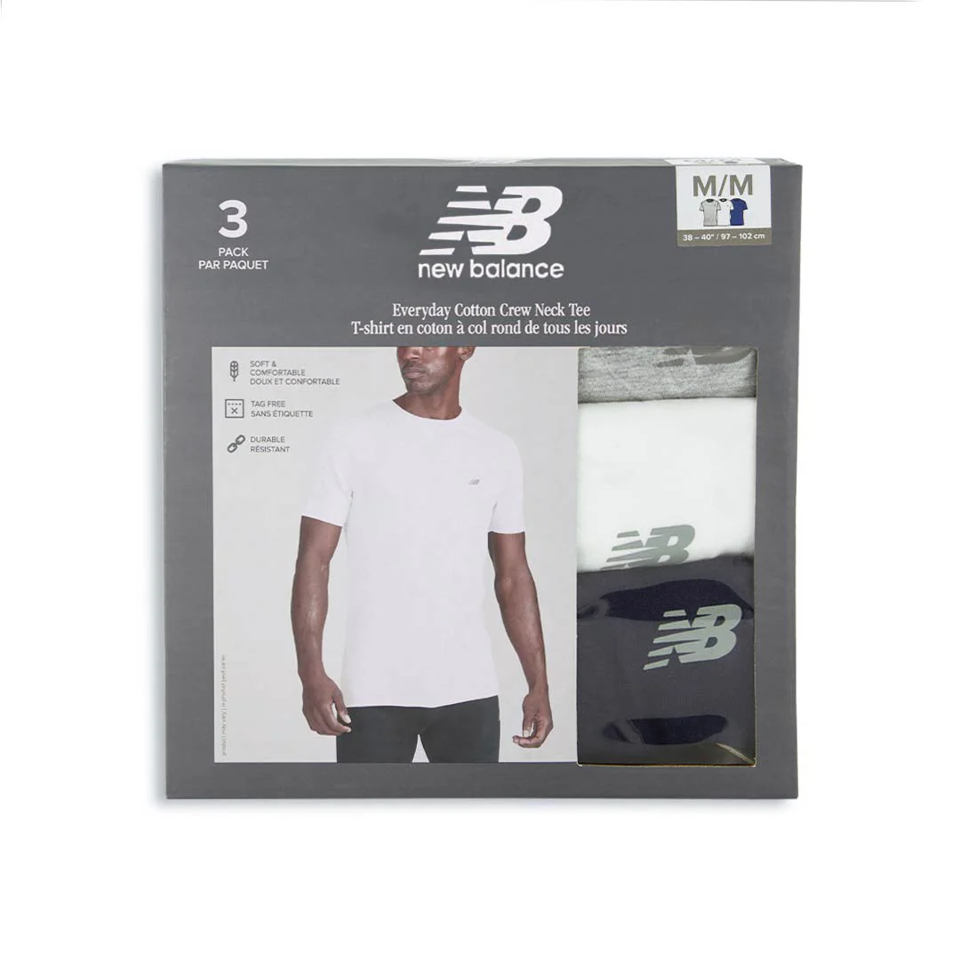 New Balance - Men's 3 Pack Crewneck Cotton T-Shirt (NB 3026-3-583N) - Image 5