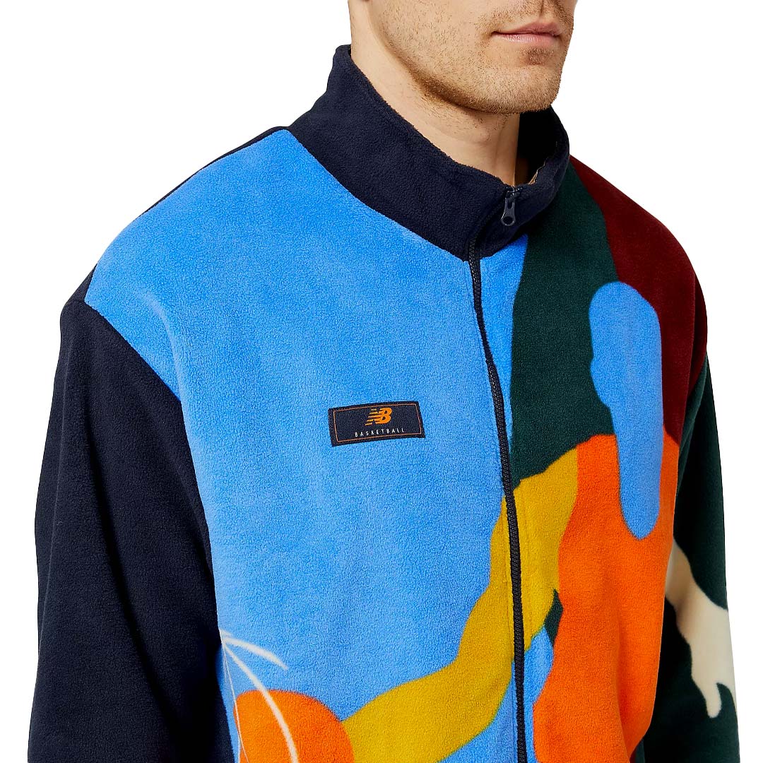 New Balance - Men's Hoops Abstract Polar Fleece Jacket (MJ23584 ECL) - Image 5