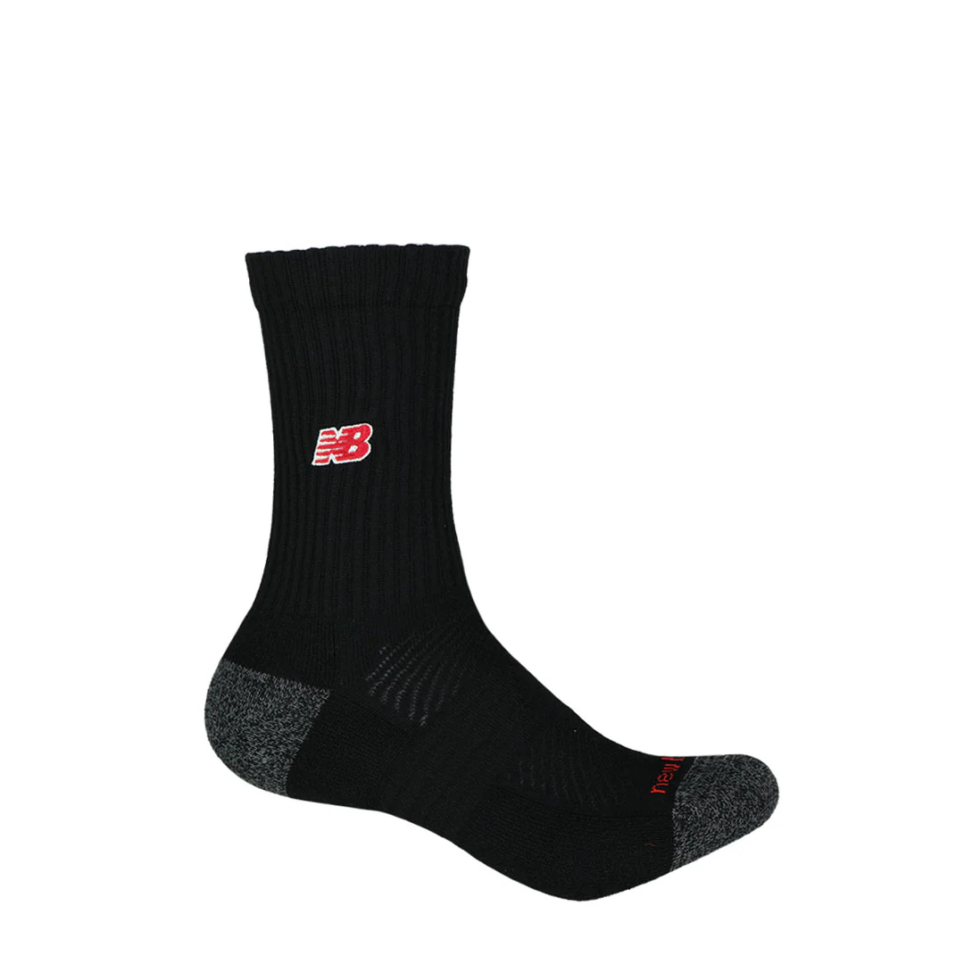 New Balance - Unisex Active Premium 2 Pack Crew Socks (LAS25112 BK) - Image 2