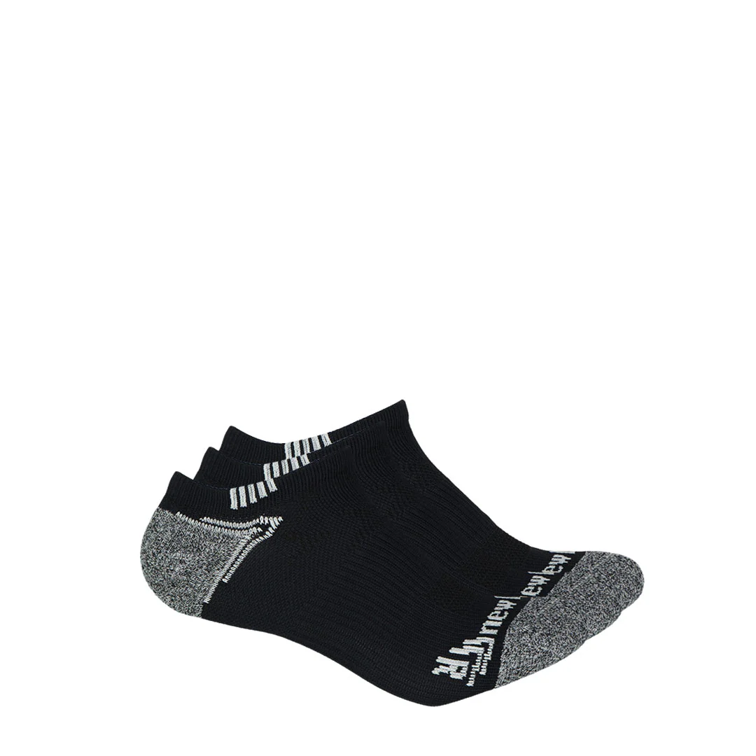 New Balance - Unisex Run 3 Pack No Show Socks (LAS44223 BKW)