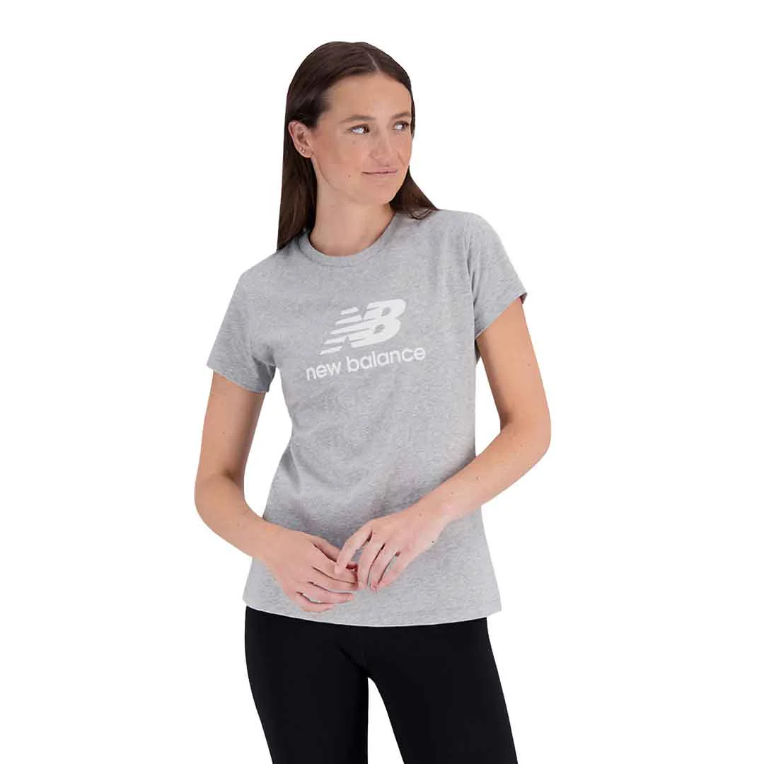 New Balance - Women's Essentials Stacked Logo T-Shirt (WT31546 AG) - Image 2