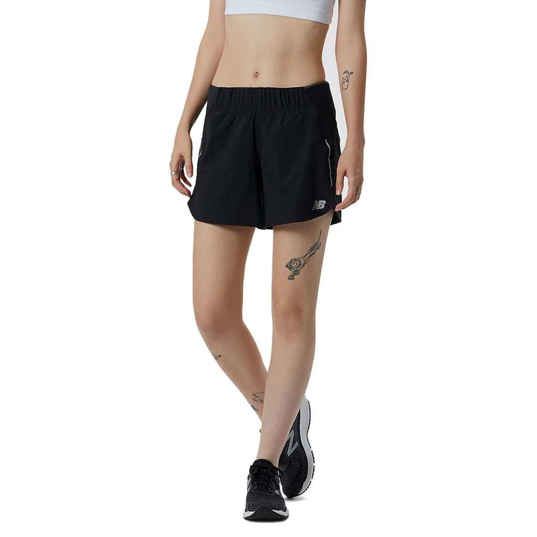 New Balance - Women's Impact Run 5 Inch Shorts (WS21268 BK) - Image 2